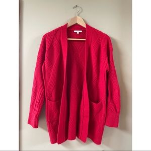 Like new ~ Soft and Red knit cardigan sweater